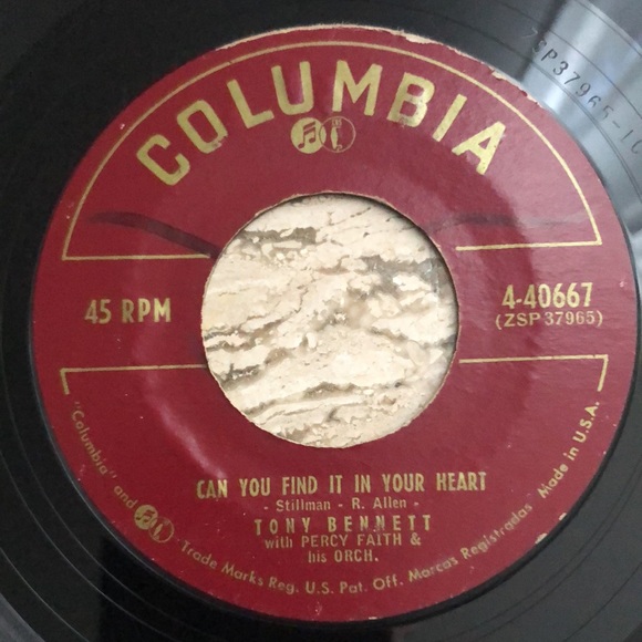 Columbia Other - Tony Bennett Can You Find It IN Your Heart Vinyl 45 Record '56